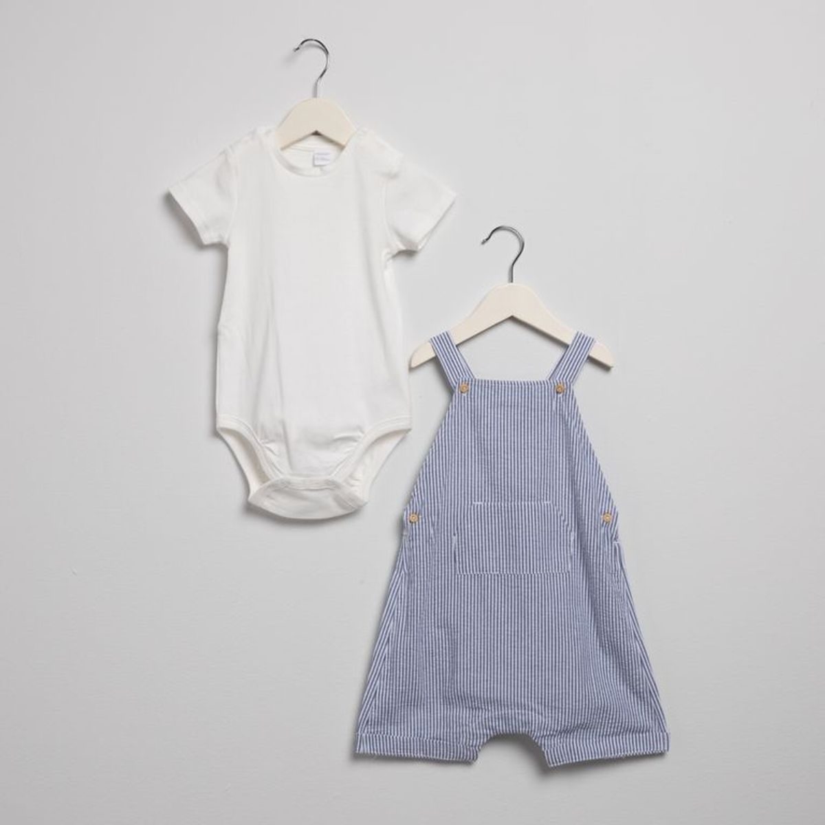 YAMP - Sets Jardinera + Body manga corta para Bebé niño en Algodón Yamp