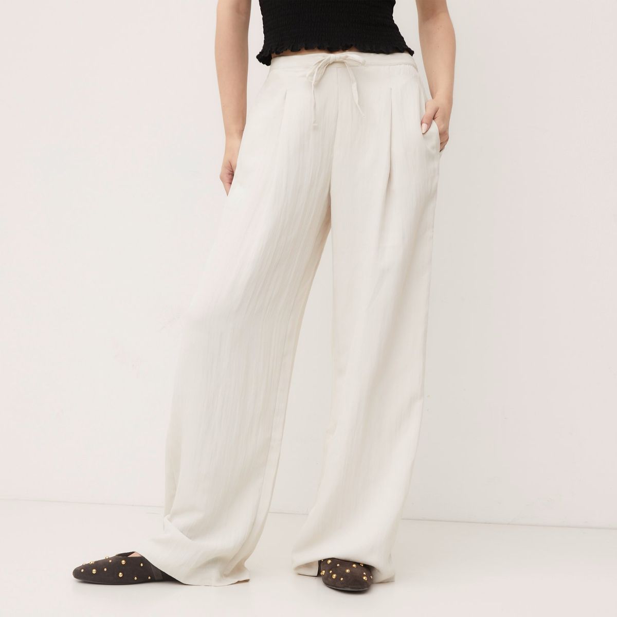 SYBILLA - Pantalón Recto Mujer Tiro medio Sybilla