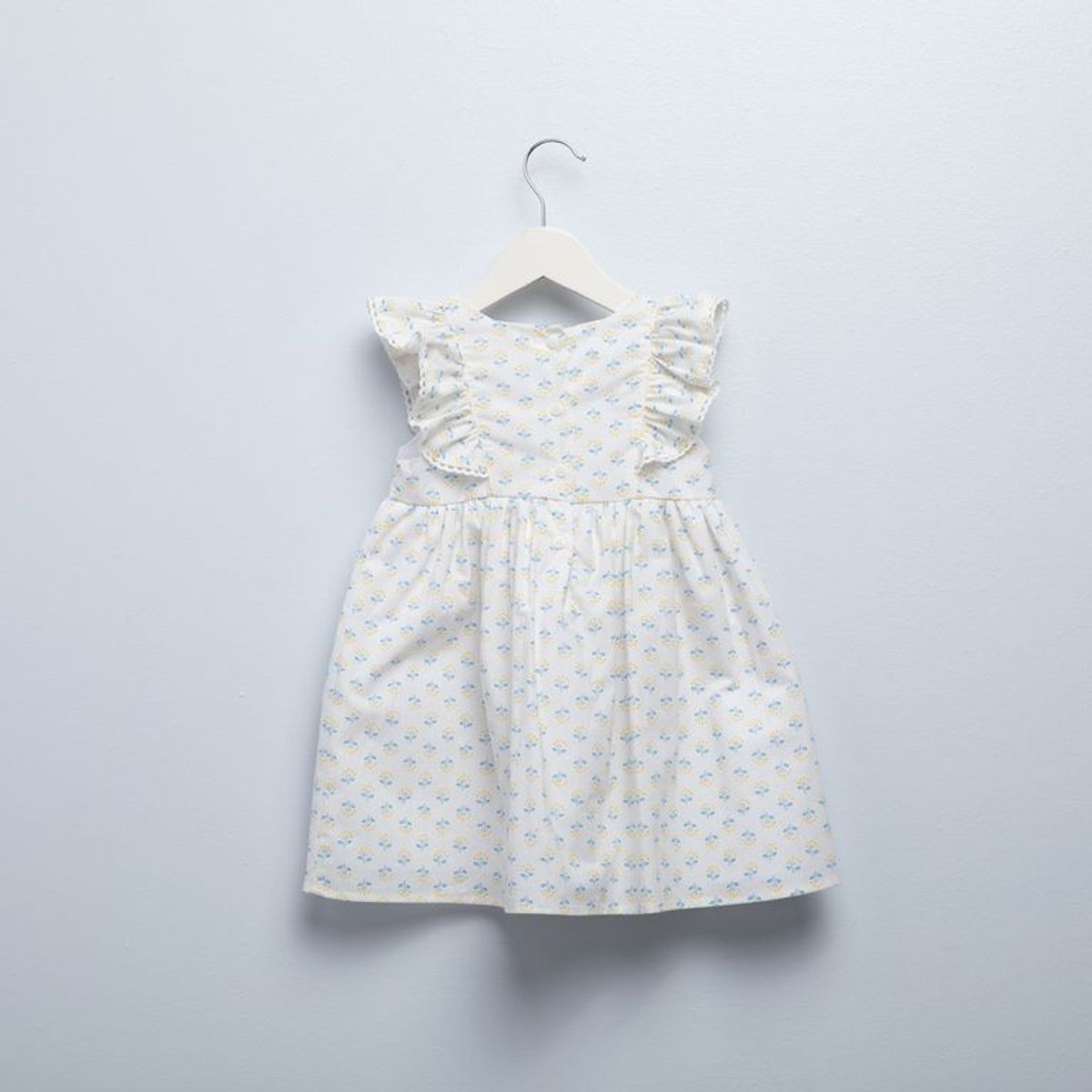 YAMP - Vestido para Bebé niña con Ojalillo de Algodón Yamp