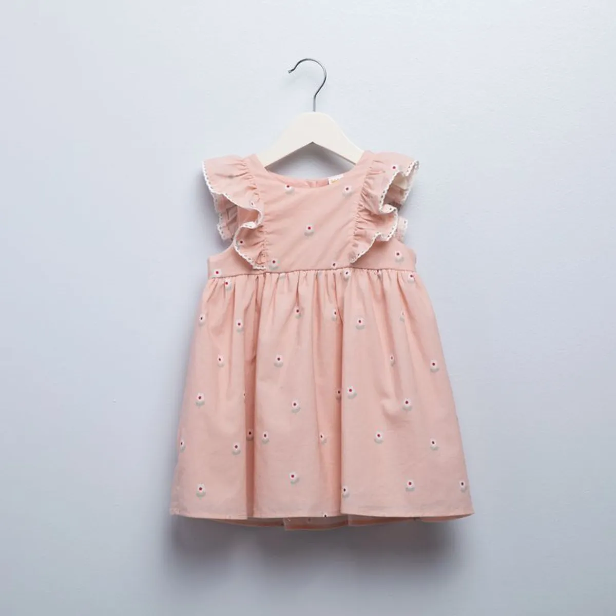 YAMP - Vestido para Bebé niña con Ojalillo de Algodón Yamp