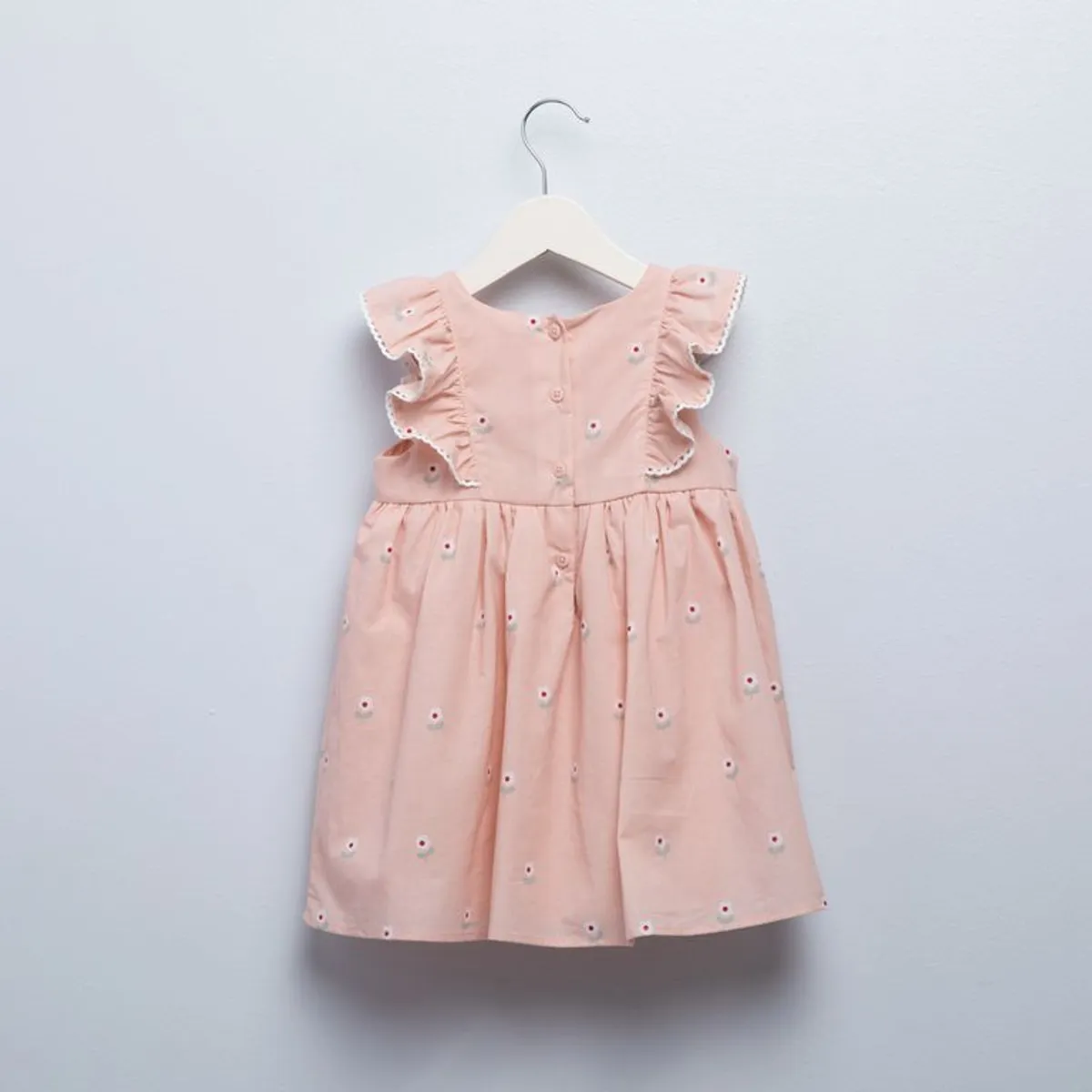 YAMP - Vestido para Bebé niña con Ojalillo de Algodón Yamp