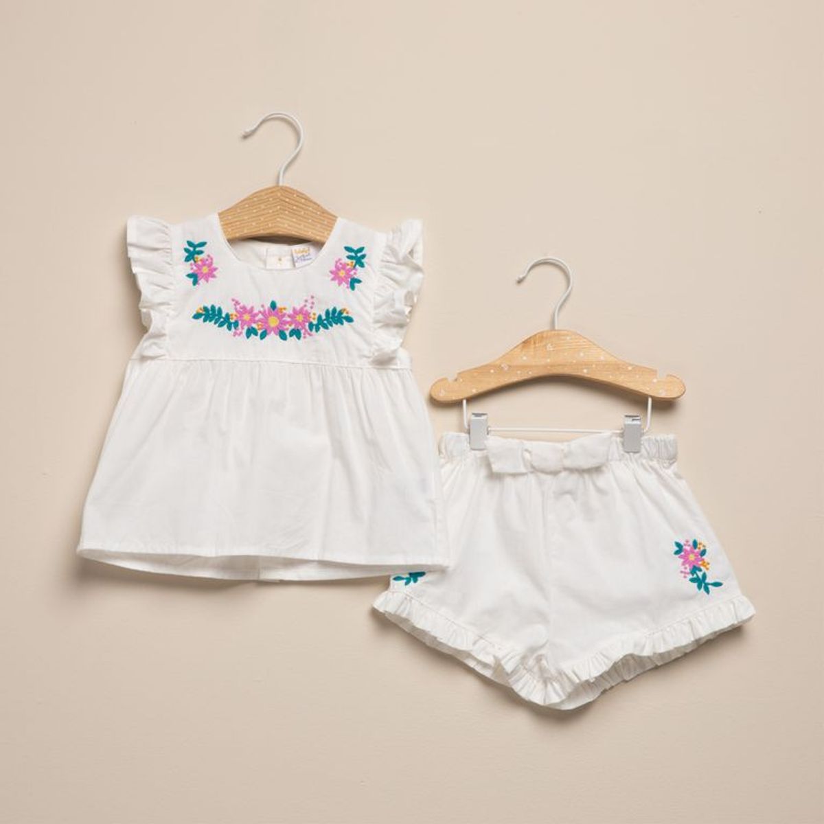 YAMP - Sets Blusa + Short para Bebé niña en Algodón Yamp