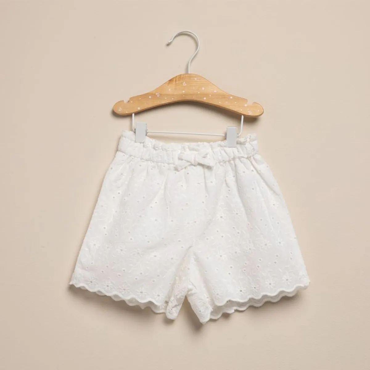 YAMP - Short para Bebé niña con Ojalillo de Algodón Yamp