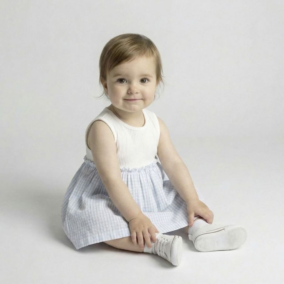 YAMP - Vestido para Bebé niña de Algodón Yamp