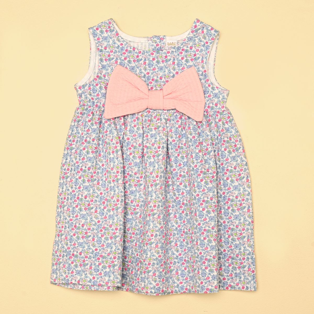 YAMP - Vestido para Bebé niña Con aplique de Algodón Yamp