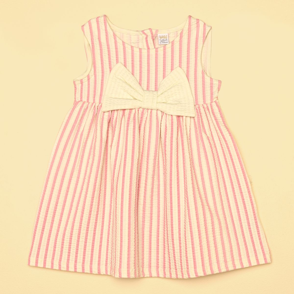 YAMP - Vestido para Bebé niña Con aplique de Algodón Yamp