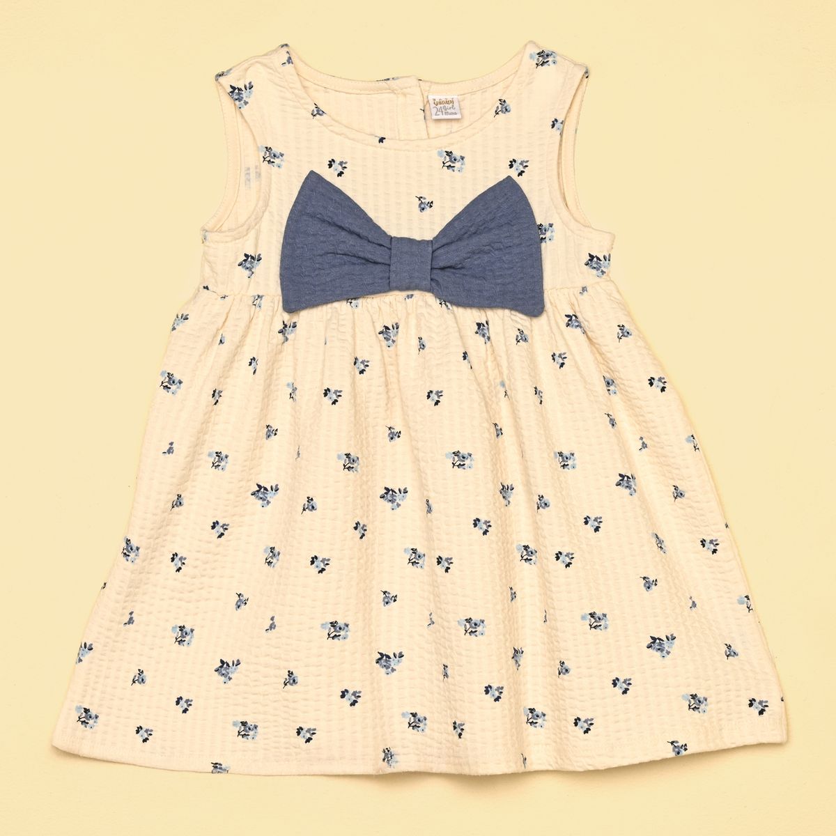 YAMP - Vestido para Bebé niña Con aplique de Algodón Yamp