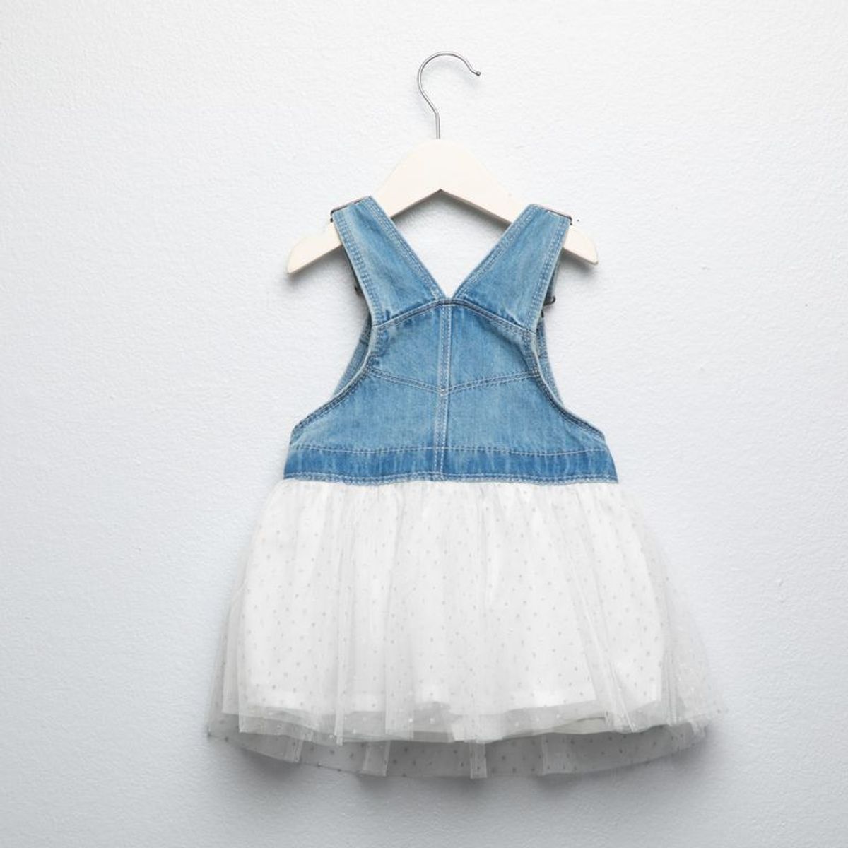 YAMP - Vestido para Bebé niña Denim de Algodón Yamp