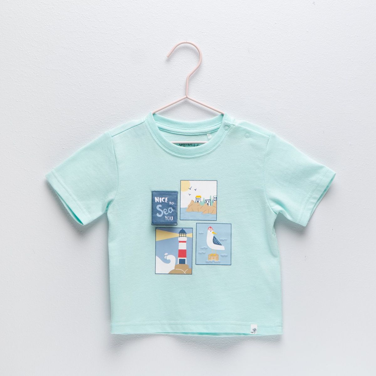 YAMP - Camiseta para Bebé niño con Estampado Manga corta de Algodón Yamp
