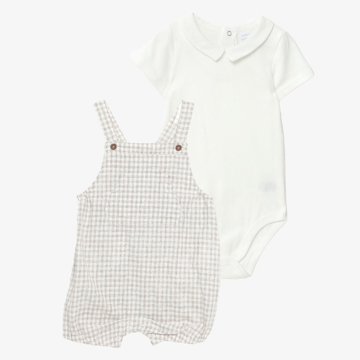 YAMP - Sets Jardinera + Body manga corta para Bebé niño en Algodón Yamp