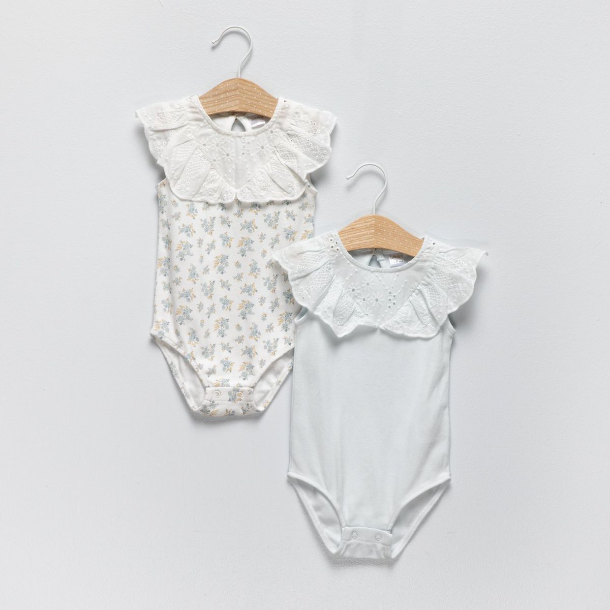 YAMP - Bodie Para Bebé niña Pack de 2 unidades Manga corta de Algodón Yamp