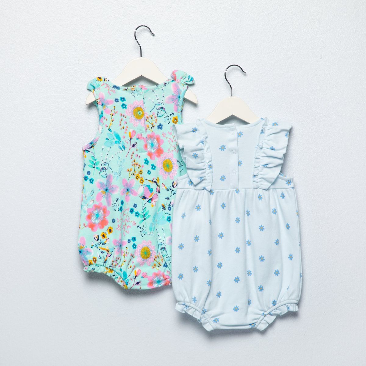 YAMP - Enterizo Para Bebé niña 2 piezas con Estampado de Algodón Yamp