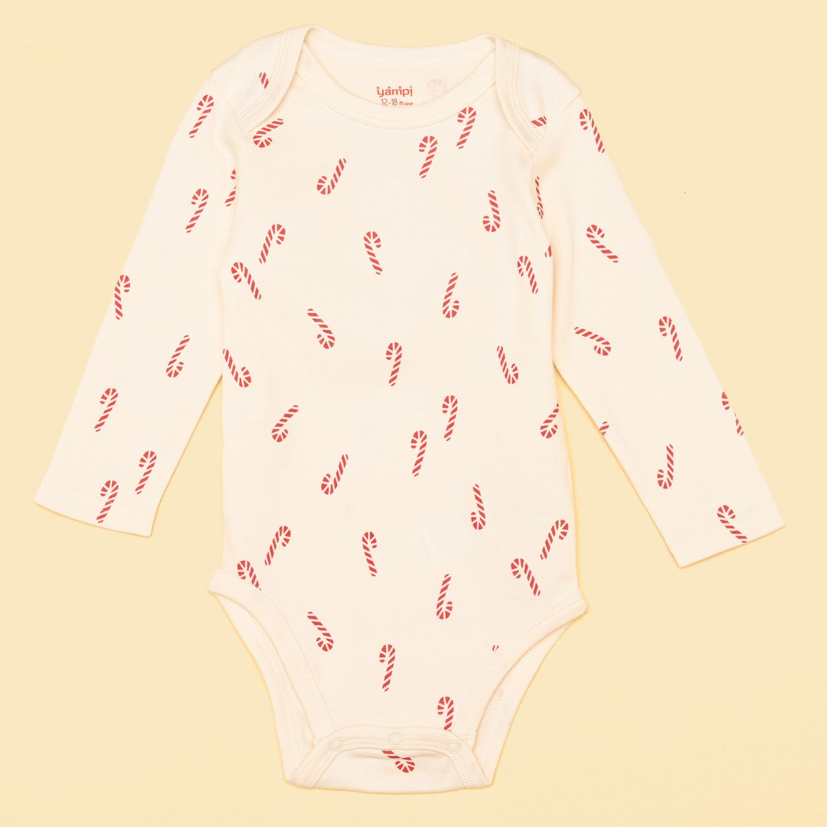 YAMP - Bodies Navideños para Unisex bebé Pack de 3 unidades con Estampado Manga larga de Algodón Yamp 