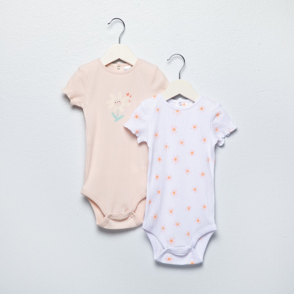 YAMP - Bodies Para Bebé niña Pack de 2 unidades Manga corta de Algodón Yamp