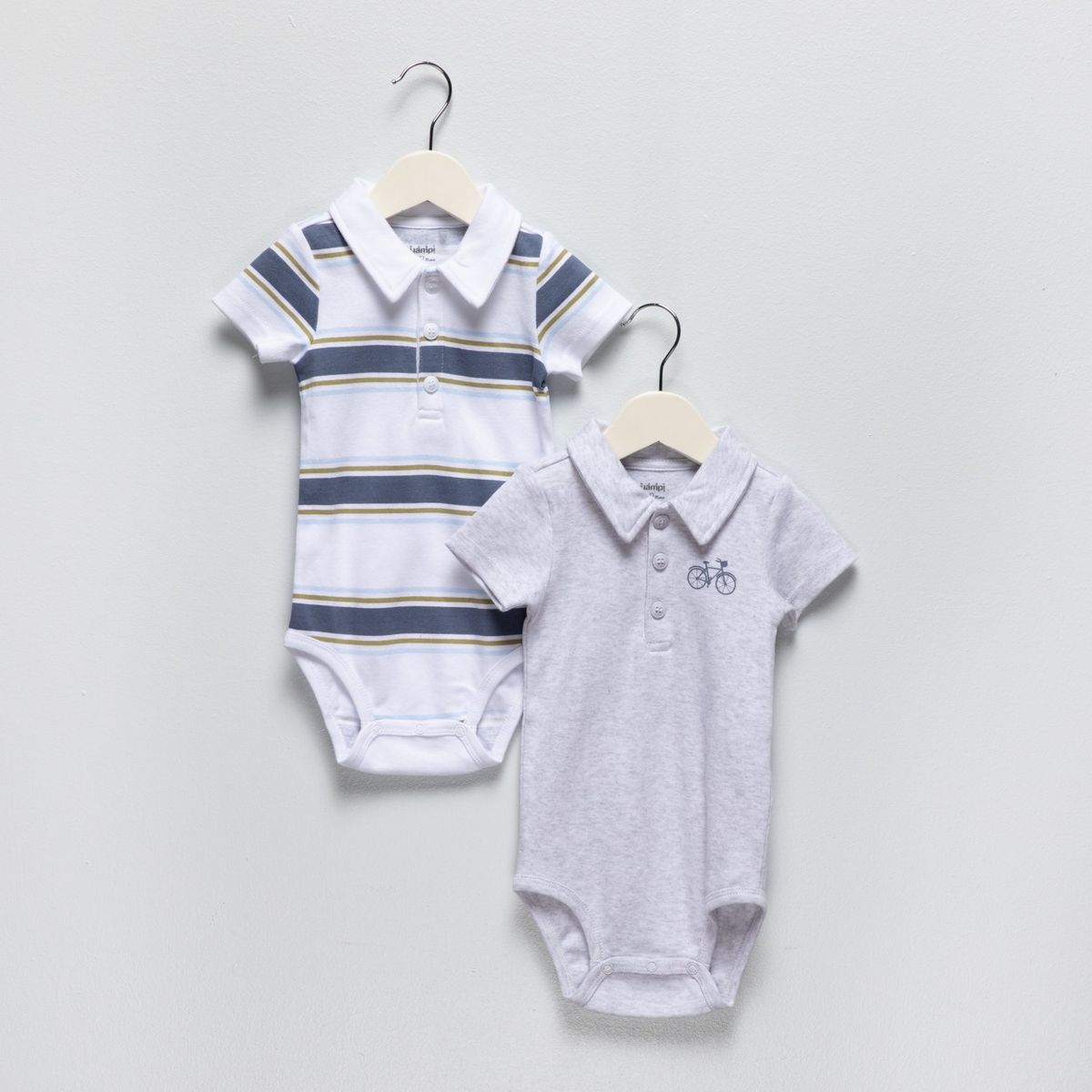 YAMP - Body para Bebé niño Pack de 2 unidades Con cuello de Algodón Yamp