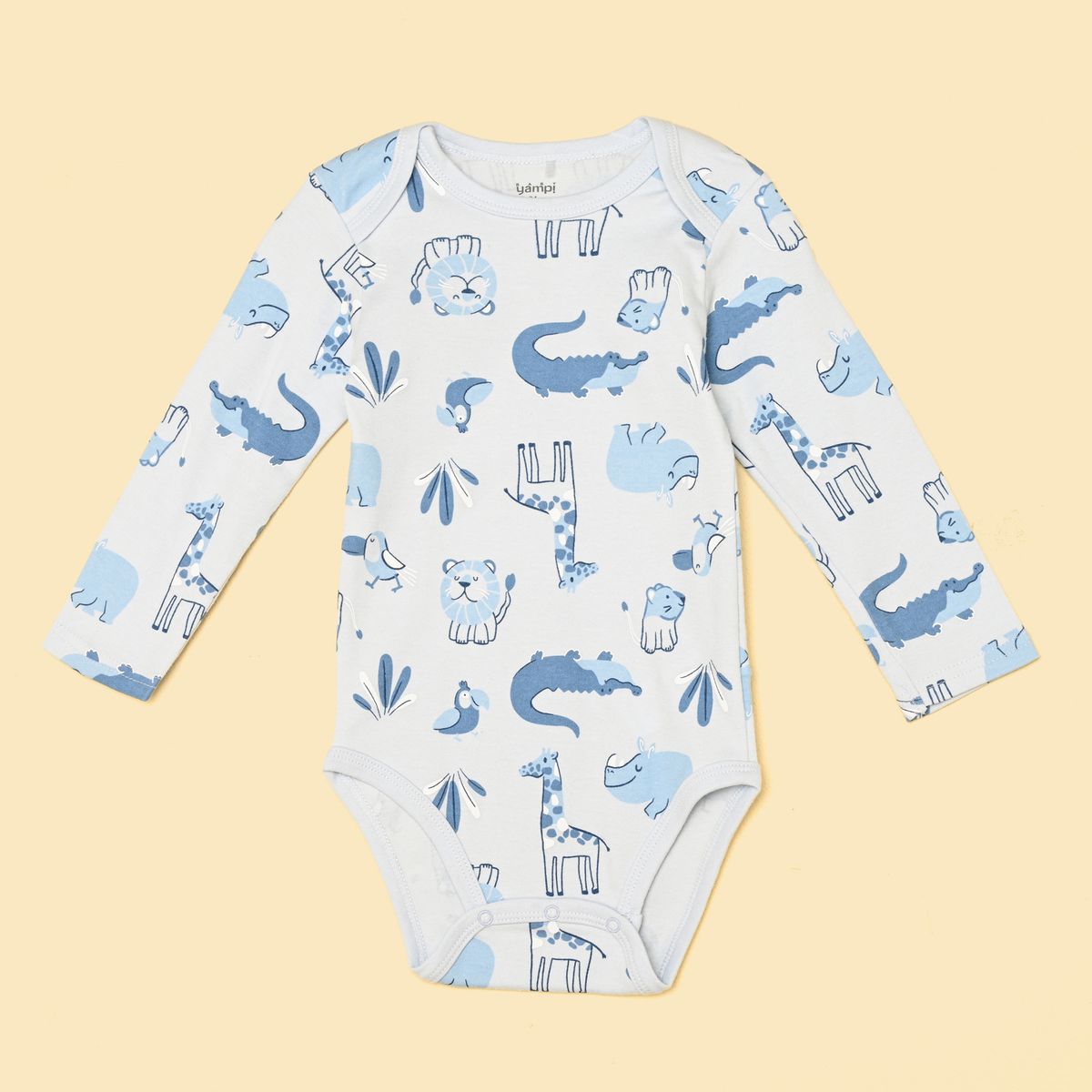 YAMP - Bodies Para Bebé niño Pack de 7 unidades Manga larga de Algodón Yamp