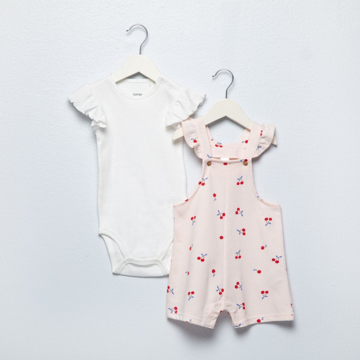 YAMP - Sets Enterizo + Body manga corta para Bebé niña en Algodón Yamp