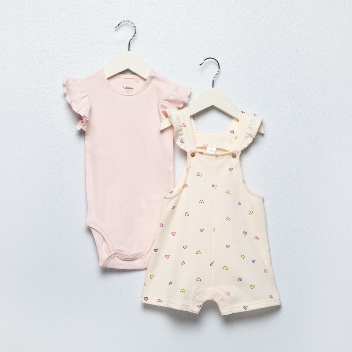 YAMP - Sets Enterizo + Body manga corta para Bebé niña en Algodón Yamp