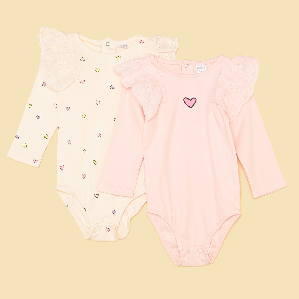YAMP - Body para Bebé niña Pack de 2 unidades de Algodón Yamp