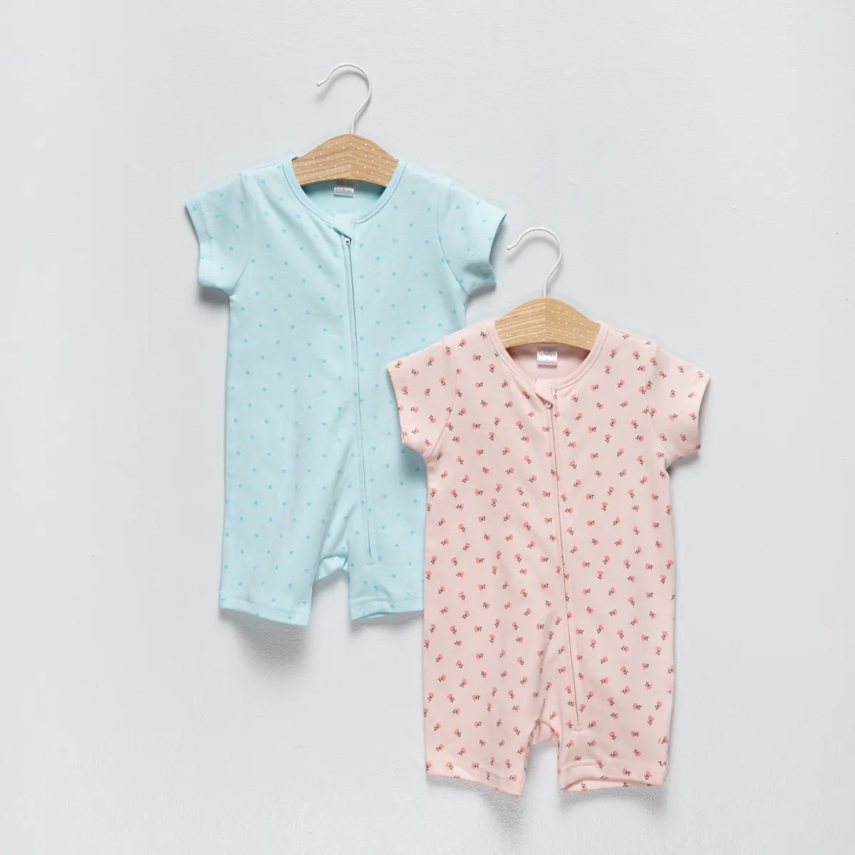 YAMP - Pijamas  Para Bebé niña Pack de 2 unidades con Estampado  Manga corta de Algodón Yamp