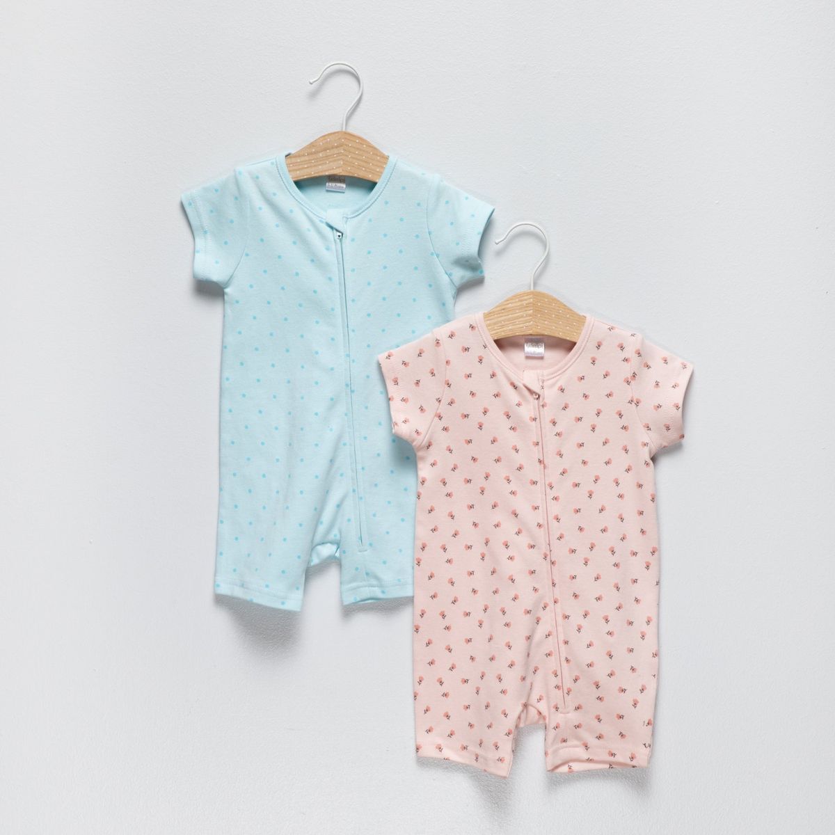 YAMP - Pijamas  Para Bebé niña Pack de 2 unidades con Estampado  Manga corta de Algodón Yamp