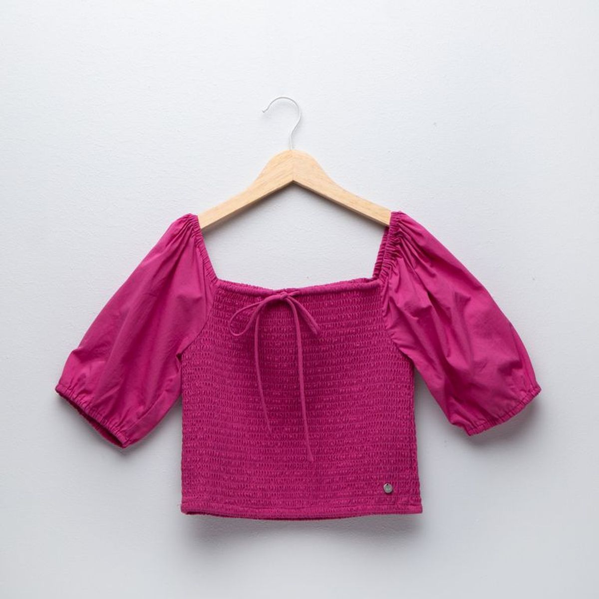 ELV - Blusa para Niña Textura Manga larga de Algodón ELV