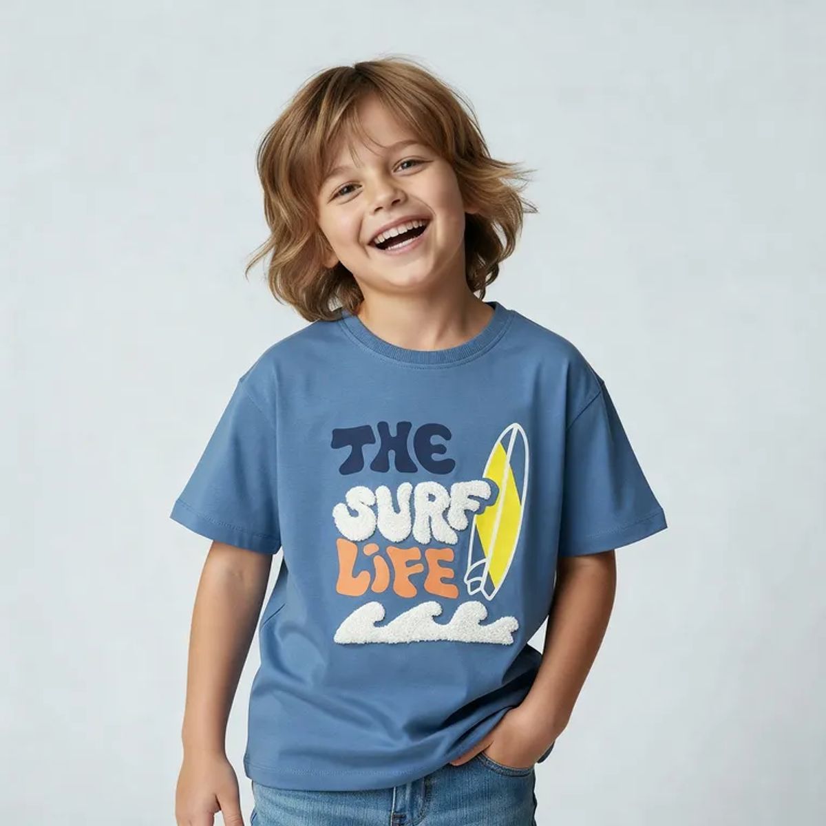 YAMP - Camiseta Para Niño con Estampado Manga corta de Algodón Yamp