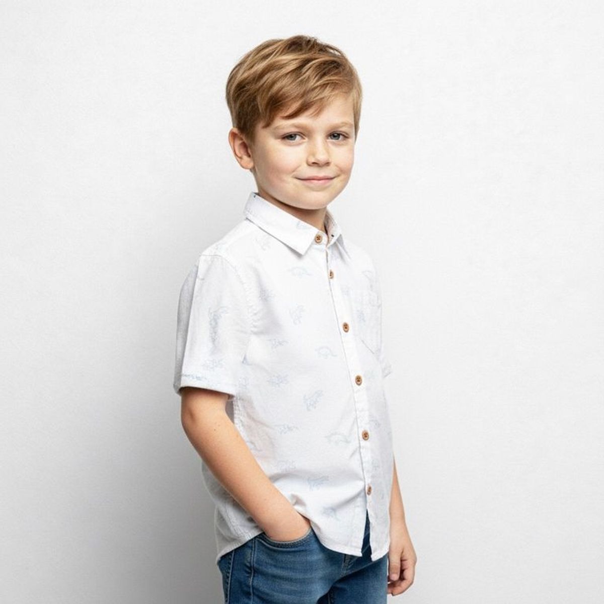 YAMP - Camisas Para Niño Manga corta de Algodón Yamp