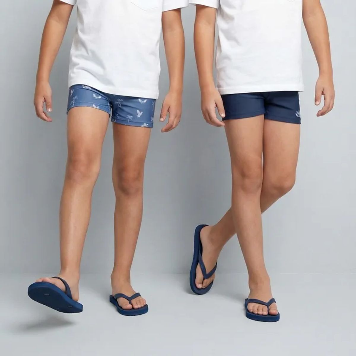 YAMP - Pantaloneta de baño para Niño Pack de 2 unidades Liso Cintura elásticada de Poliéster Yamp