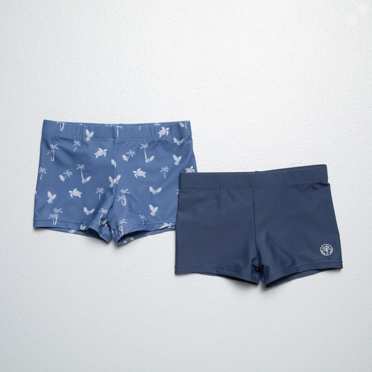 YAMP - Pantaloneta de baño para Niño Pack de 2 unidades Liso Cintura elásticada de Poliéster Yamp