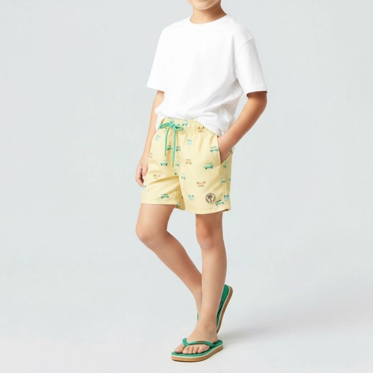 YAMP - Pantaloneta de baño Cintura elásticada para Niño con Estampado Yamp