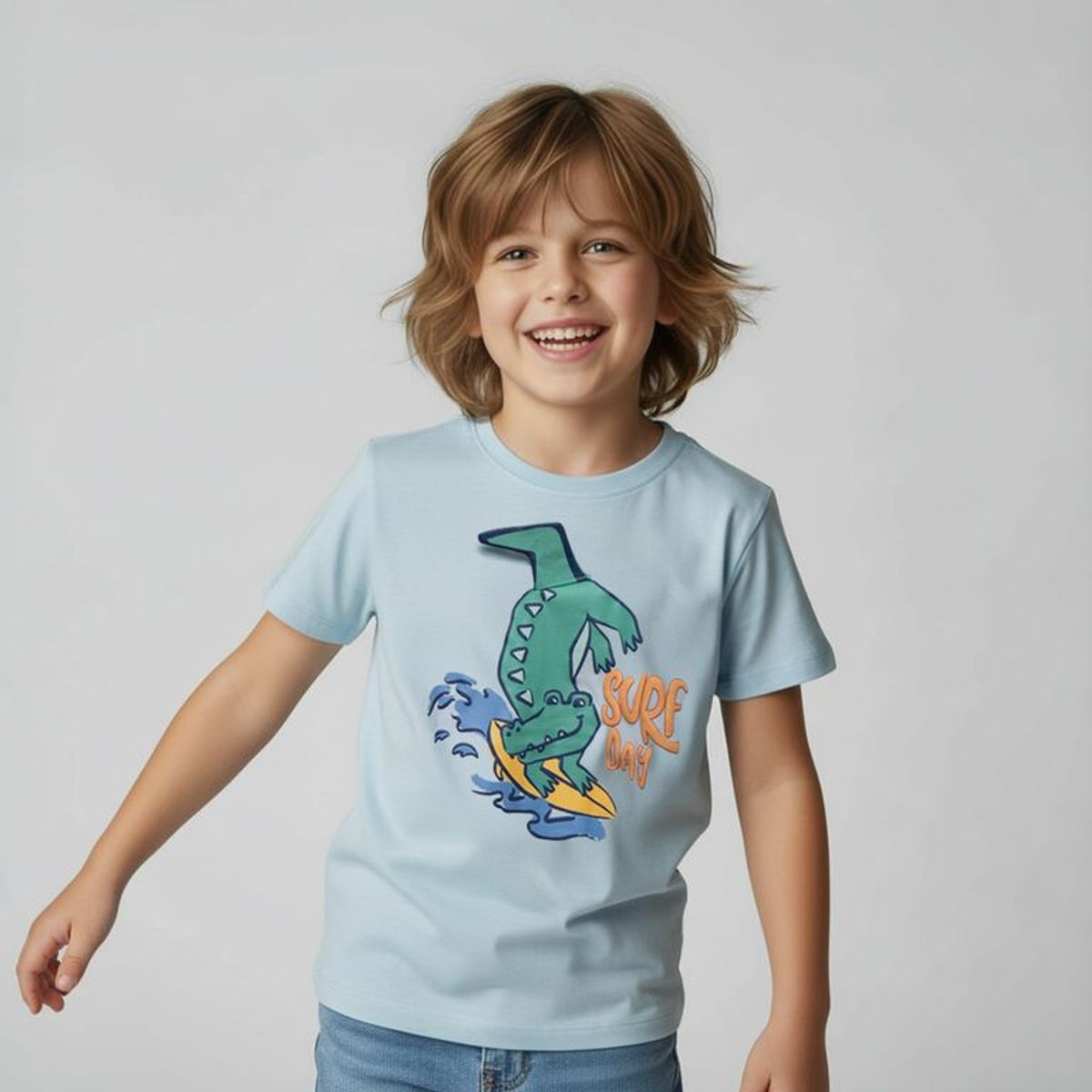 YAMP - Camiseta Para Niño con Estampado Manga corta de Algodón Yamp