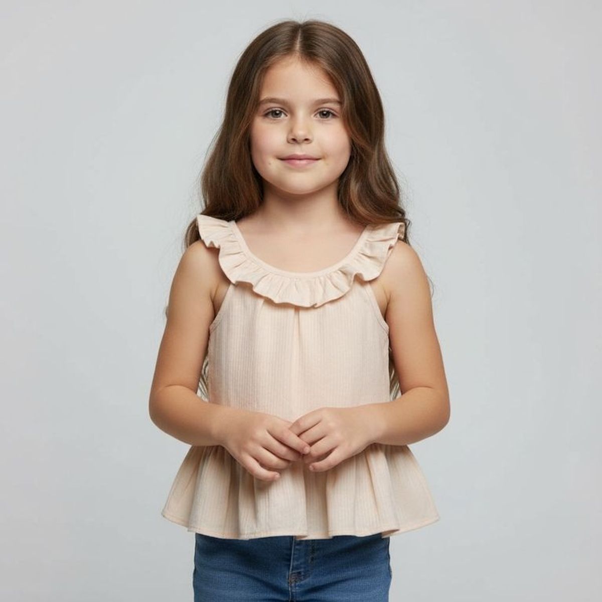 YAMP - Blusa para Niña Con cuello de Algodón Yamp