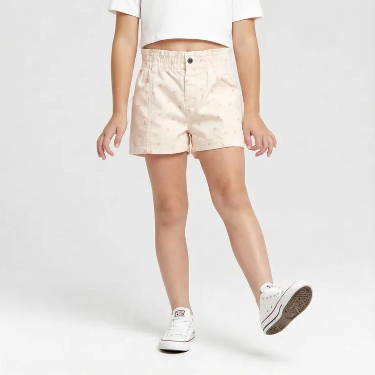 YAMP - Short para Niña Cintura elásticada de Algodón Yamp