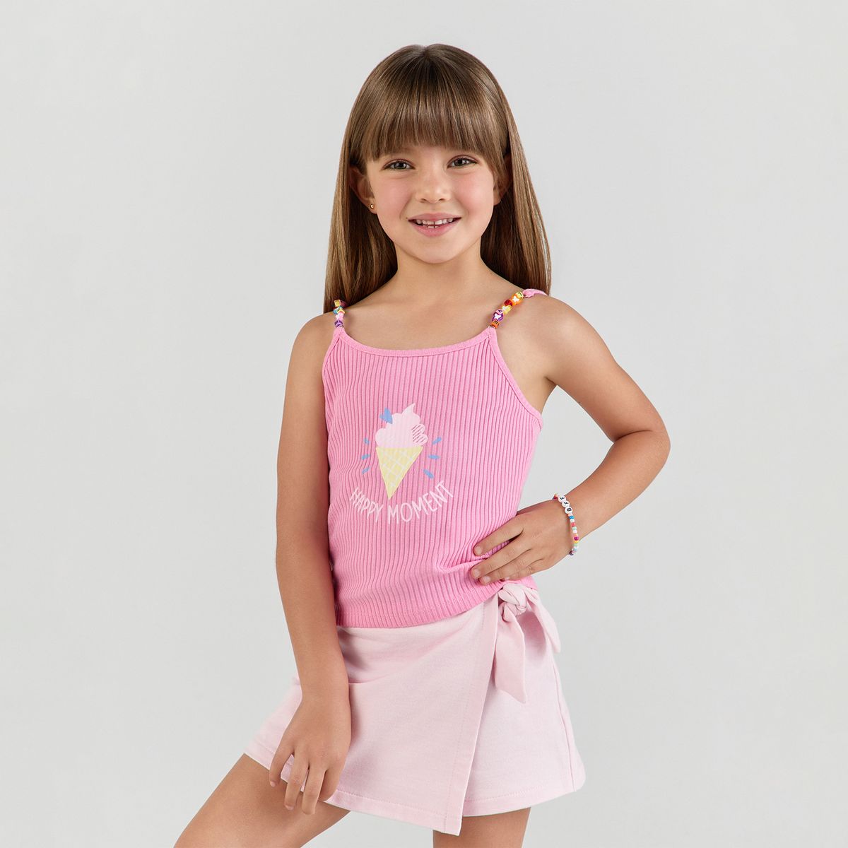 YAMP - Top para Niña con Estampado de Algodón Yamp