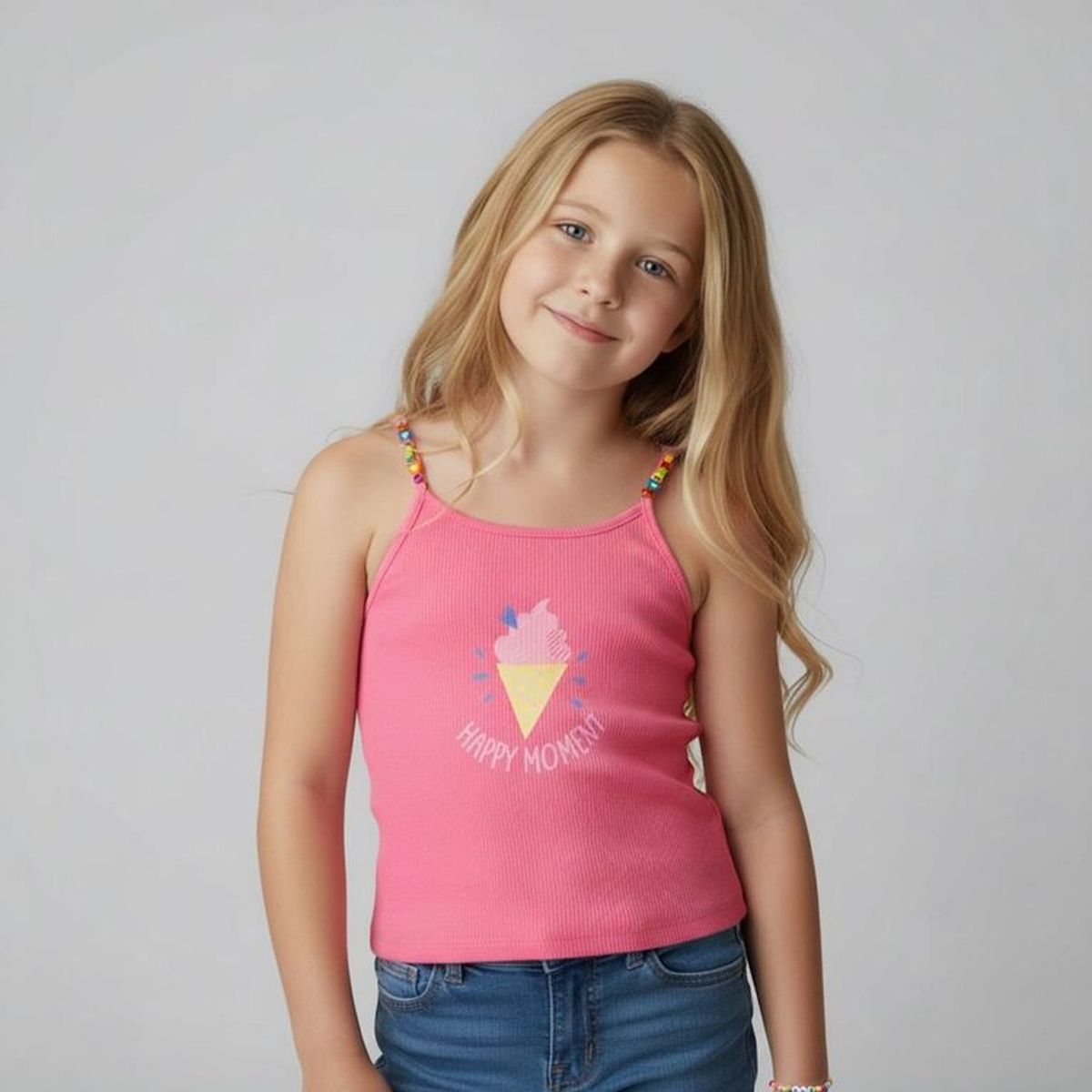 YAMP - Top para Niña con Estampado de Algodón Yamp