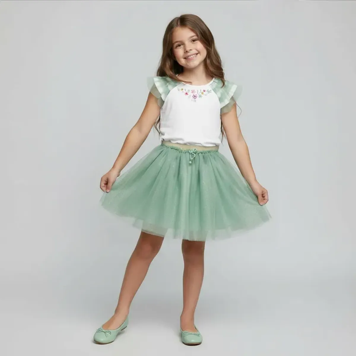YAMP - Vestido para Niña Tutu de Algodón Yamp