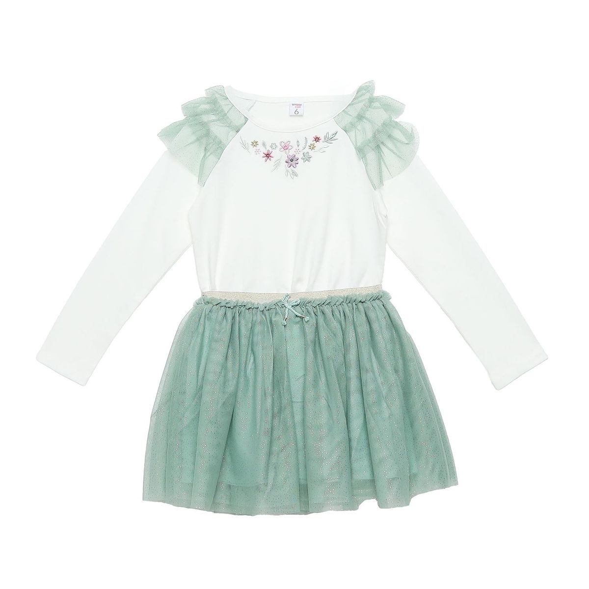 YAMP - Vestido para Niña con Estampado de Algodón Yamp