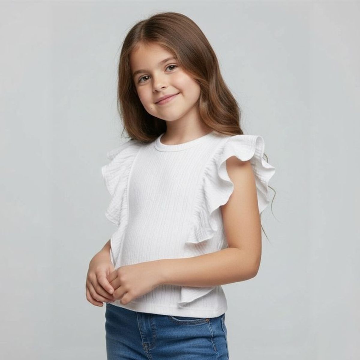 YAMP - Camiseta para Niña con Boleros de Algodón Yamp