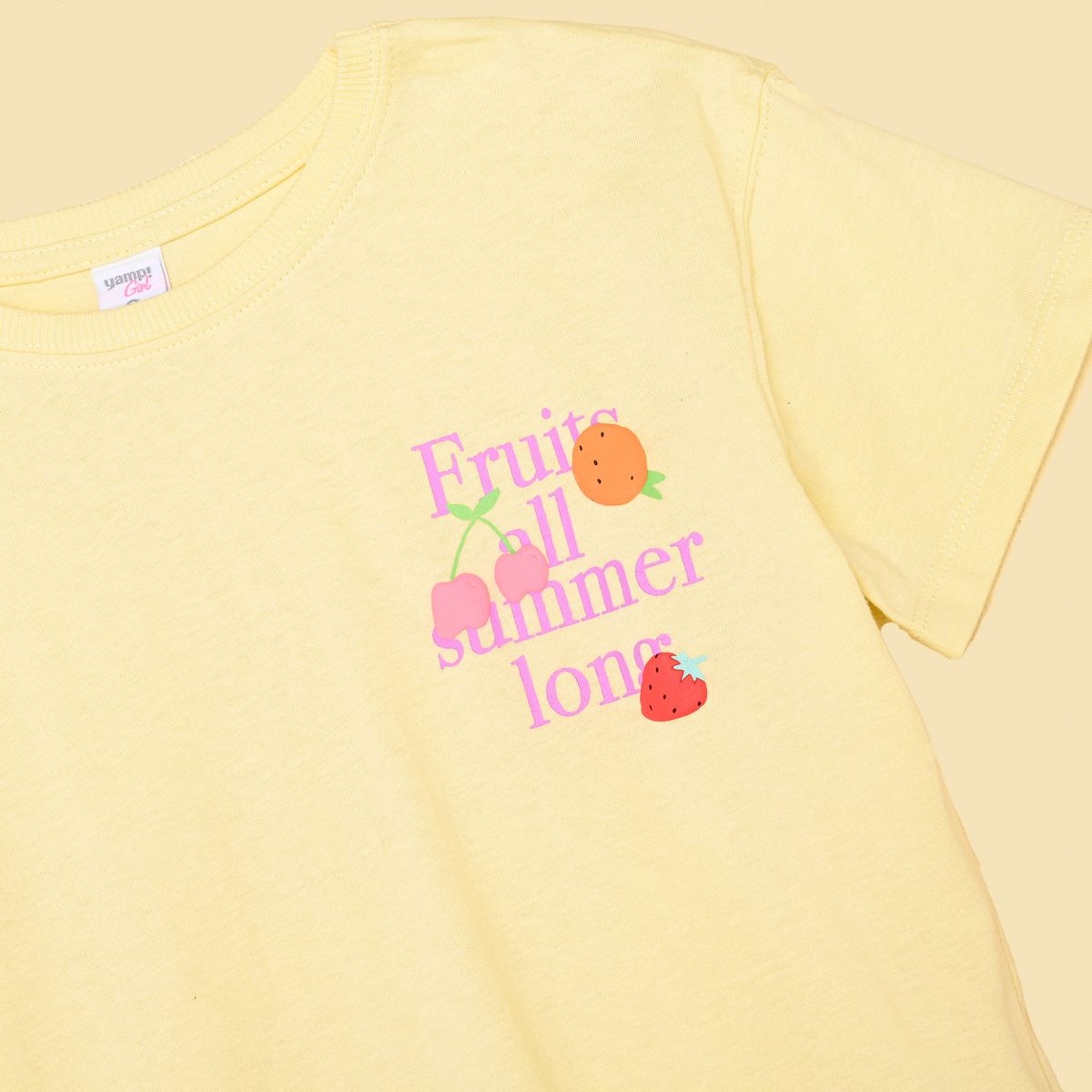 YAMP - Camiseta para Niña Manga corta + Accesorio de Algodón Yamp