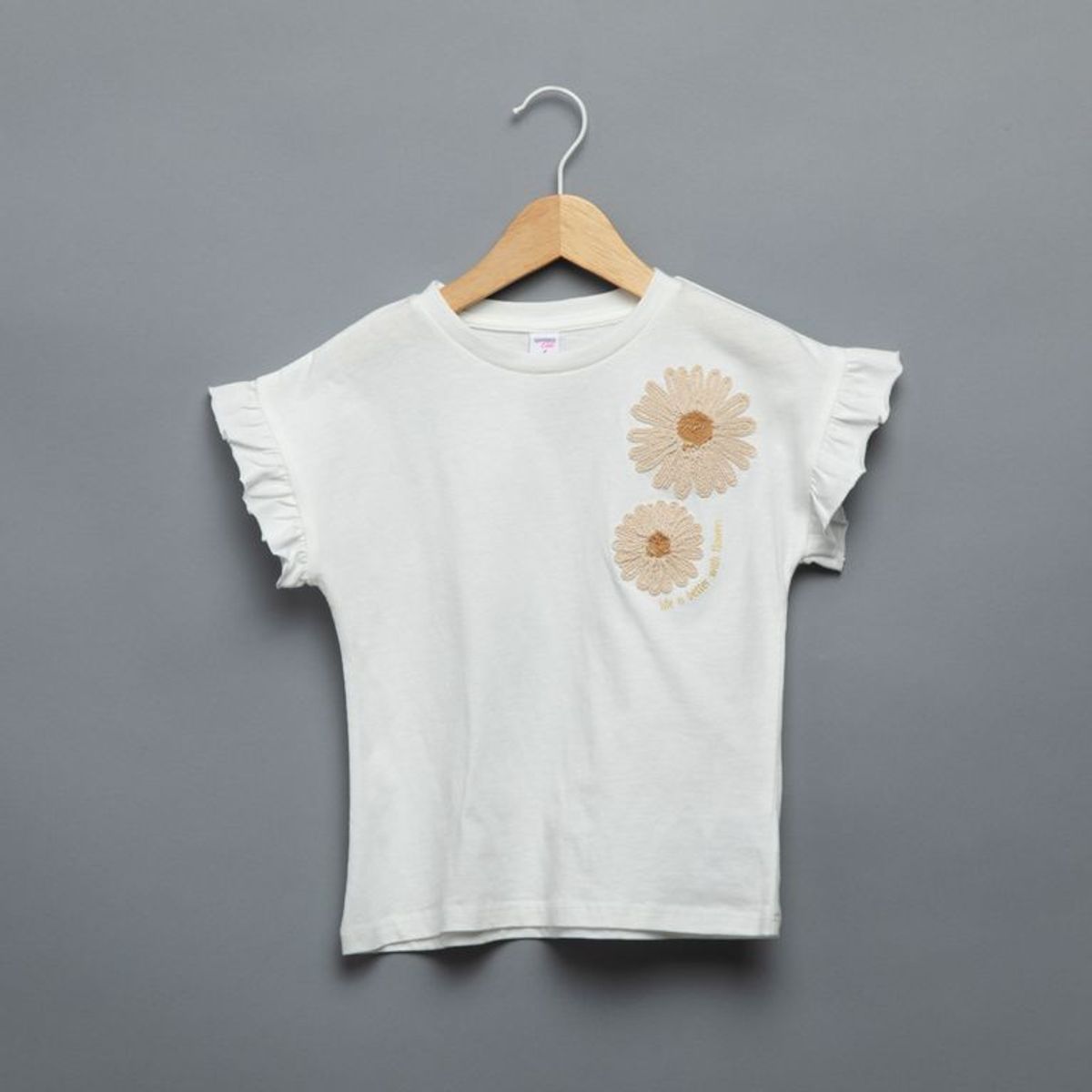 YAMP - Camiseta para Niña con Estampado Manga corta de Algodón Yamp