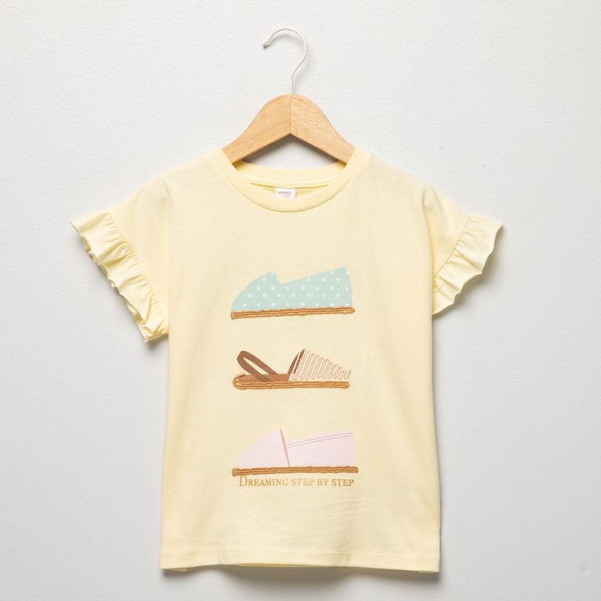 YAMP - Camiseta para Niña con Estampado Manga corta de Algodón Yamp