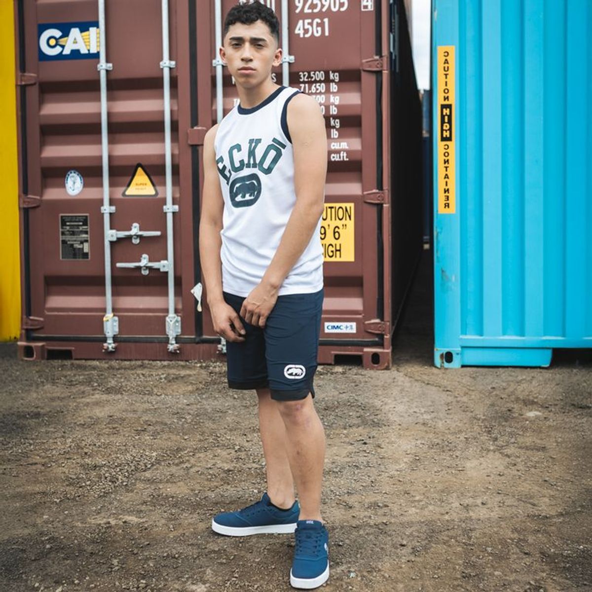 ECKO - Bermuda para Niño con Logo Cintura elásticada Ecko