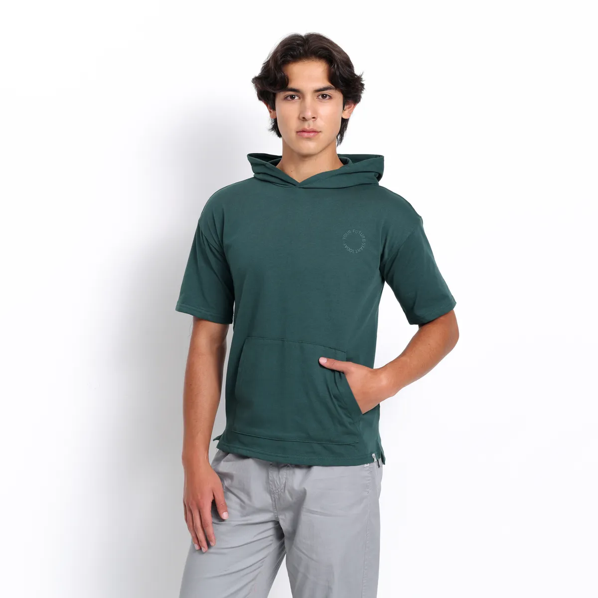 FEDERATION - Camiseta Para Niño Con capucha Manga corta de Algodón Federation