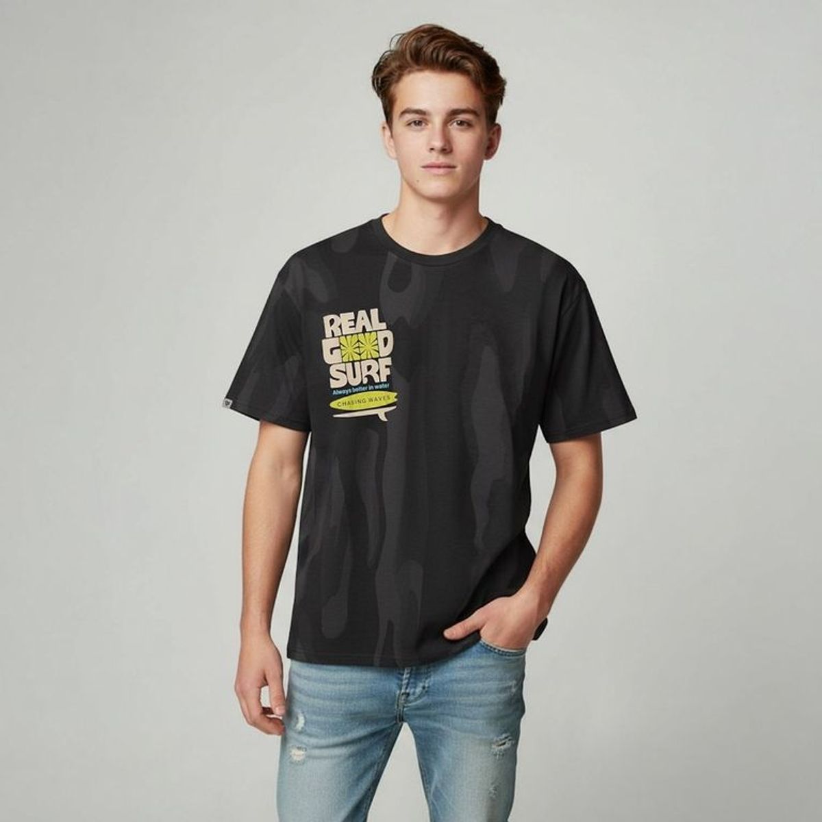 FEDERATION - Camiseta para Niño con Estampado Manga corta de Algodón Federarion