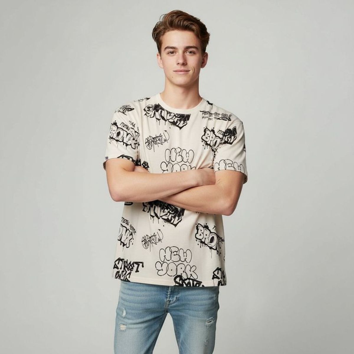 FEDERATION - Camiseta para Niño con Estampado Manga corta de Algodón Federarion