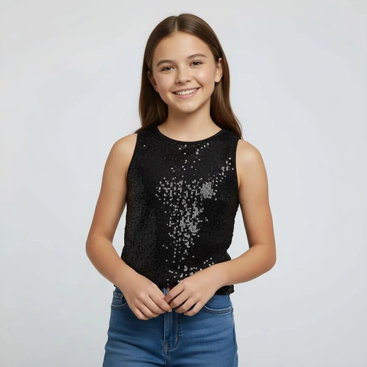 ELV - Top para Niña con Lentejuelas Elv