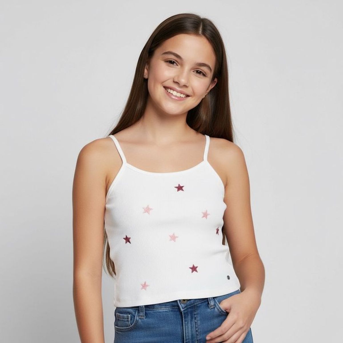 ELV - Top para Niña con Estampado de Algodón ELV