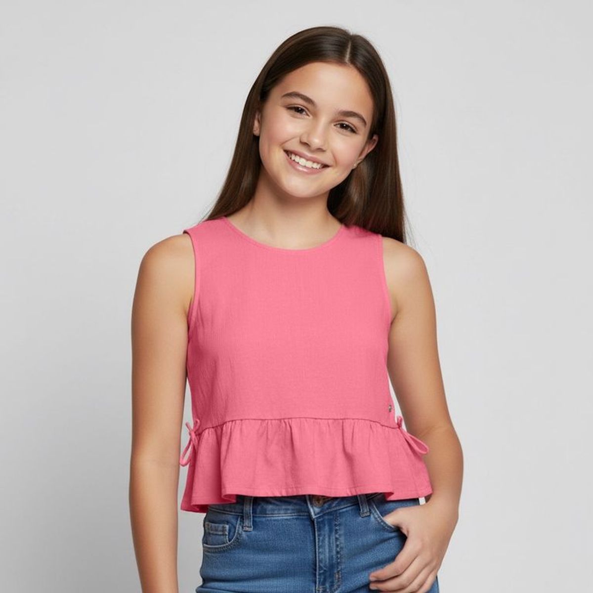 ELV - Blusa para Niña de Algodón ELV