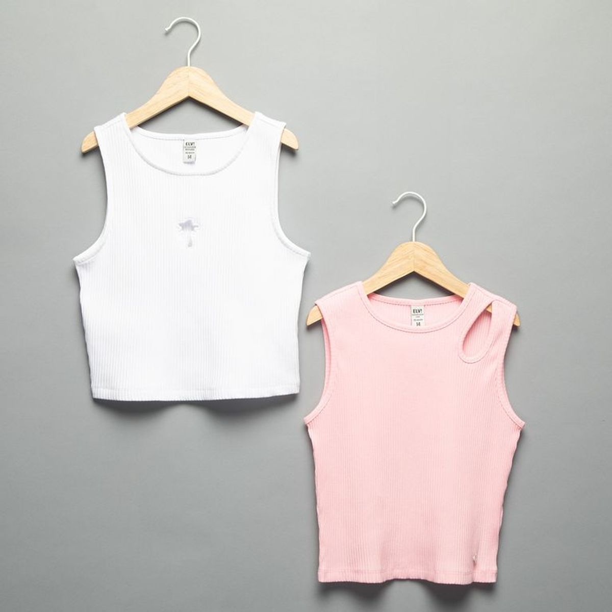 ELV - Top para Niña Pack de 2 unidades de Algodón ELV